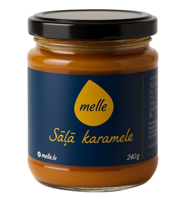 Melle sāļā karamele stikla burciņā